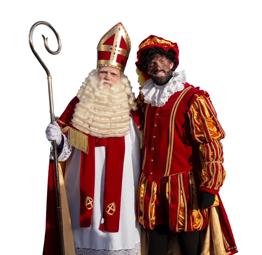 Sinterklaas en een Piet van de intocht in Heiloo